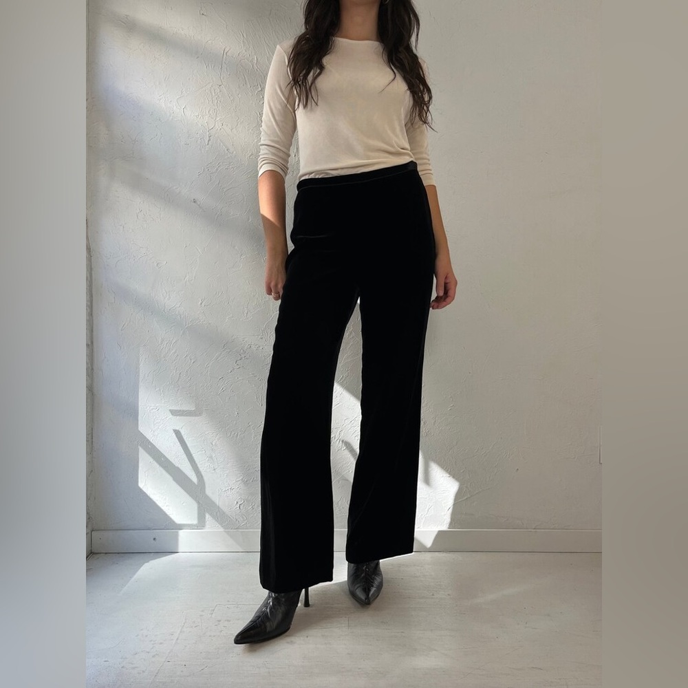 Ann Taylor Velvet Velveteen Y2K Wide Leg Flare Trousers - Size 12